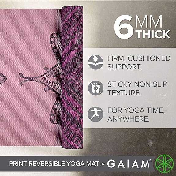Premium Reversible Perpetual Blossom Yoga Mat (6mm)