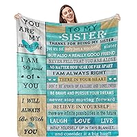 Sisters Gifts from Sister,Birthday Gift for Sister,Best Mothers Day Ideas Gifts for Sister,Big Sister Gifts for Girls,Soul Sister Gifts for Women,Graduation Gift from Brother to Sister Blanket 50