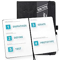 Action Day Design Thinking Notebook, Powerful Tool to Create New Products, Innovation and Solve Problems - Perfect for Office, Home & School, Pocket, Dot Grid Pages (7x9,Black)