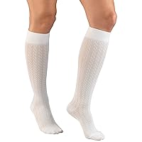 Truform Compression Socks, 15-20 mmHg, Knit Women's Dress Socks, Knee High Over Calf Length