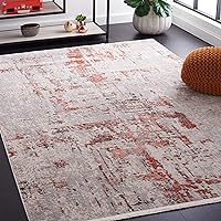 SAFAVIEH Shivan Collection Accent Rug - 3' x 5', Grey & Rose, Modern Abstract Design, Non-Shedding & Easy Care, Ideal for High Traffic Areas in Entryway, Living Room, Bedroom (SHV723P)