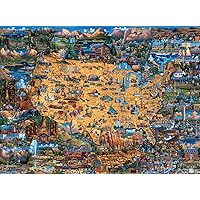 Buffalo Games - Dowdle - National Parks Map - 1000 Piece Jigsaw Puzzle for Adults Challenging Puzzle Perfect for Game Nights - Finished Size 26.75 x 19.75