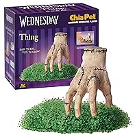 Chia Pet Thing - Wednesday with Seed Pack, Decorative Pottery Planter, Easy to Do and Fun to Grow, Novelty Gift, Perfect for Any Occasion