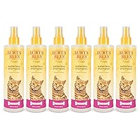 Cat Waterless Shampoo with Apple & Honey | Dry Shampoo for Cats | Waterless Cat Shampoo Spray | Cruelty Free, Sulfate & Paraben Free, pH Balanced for Cats, 10 Oz- 6 Pack