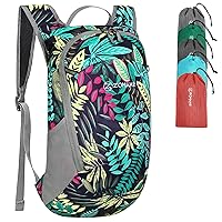 ZOMAKE Ultra Lightweight Packable Backpack 18L - Small Foldable Hiking Backpacks Water Resistant Folding Daypack for Travel(Mixed Color-Leaves)