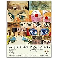 Catching the Eye Museum Display Wall Art - 1970 Art Exhibition Poster Vintage Aesthetic Room Decor | Aesthetic Collage Art Reproductions Home Decor by Famous Artists | Trendy Wall Prints Art Posters (16 x 20)