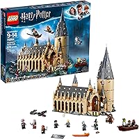 Harry Potter Hogwarts Great Hall 75954 Building Kit and Magic Castle Toy, Fantasy Creatures, Hermione Granger, Draco Malfoy and Hagrid (878 Pieces)