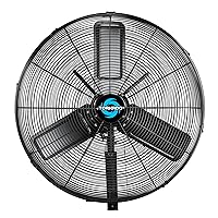 Tornado 24 Inch High Velocity Waterproof Outdoor Oscillating Wall Mount Fan 2 Speed cETL Safety Listed