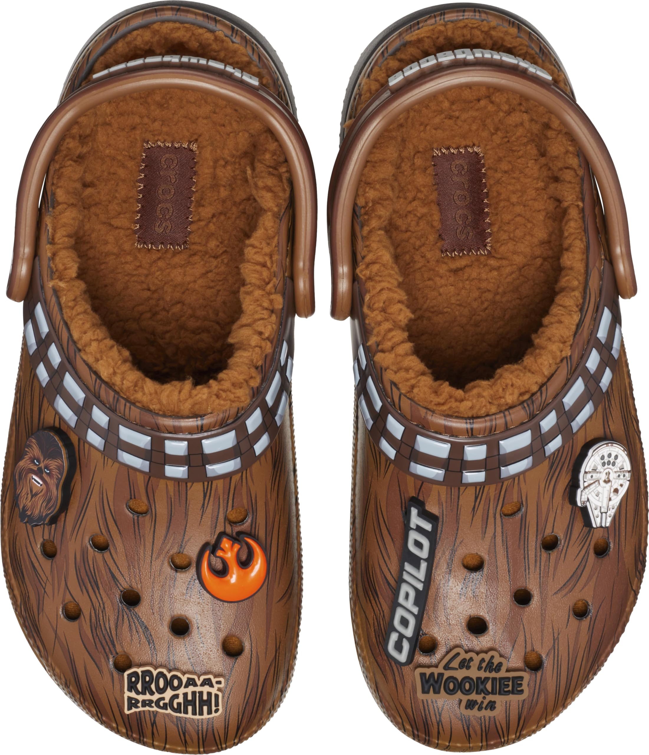 Crocs Unisex-Adult Star Wars Chewbacca Classic Lined Clogs, Fuzzy Slippers