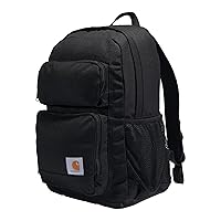 Carhartt Single-Compartment, Durable Pack with Laptop Sleeve and Duravax Abrasion Resistant Base, 27L Classic Backpack (Black), One Size