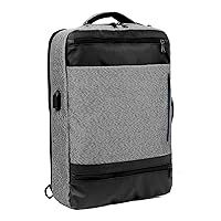 Tanka Business Laptop Backpack Commuter Travel Carry On, Grey, 17 Inch