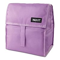 PackIt® Freezable Lunch Bag, Lavender, Built with EcoFreeze® Technology, Foldable, Reusable, Zip and Velcro Closure with Buckle Handle, Designed for Work Lunches and Fresh Lunch On the Go