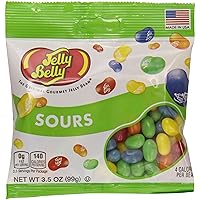 Jelly Belly Sours Flavors Assorted Jelly Beans, 3.5 Ounce (Pack of 12)
