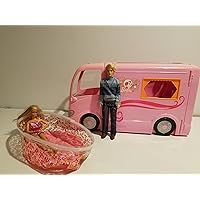 Barbie Glamour Camper Playset 30+ Pieces w 'Sounds', 4 Dolls, Pop Up Tent & More! (2009)