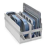 Caraway Nonstick Ceramic Bakeware Set (11 Pieces) - Baking Sheets, Assorted Baking Pans, Cooling Rack, & Storage - Aluminized Steel Body - Non Toxic, PTFE & PFOA Free - Slate