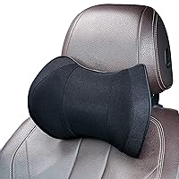Crofy 2 Pack Car Neck Pillow, Softness Car Headrest Pillow for Driving with  Adjustable Strap, 100% Memory Foam and Breathable Removable Cover