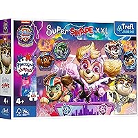 Trefl Junior - PAW Patrol: The Mighty Movie, Cheerful Dogs - Puzzles 60 XXL Super Shape - Crazy Puzzle, Large Elements, Colorful Puzzle with Heroes Fairy Playing for Children from 4 Years