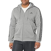 adidas Men's Essentials 3-Stripes Fleece Full Zip Hoodie