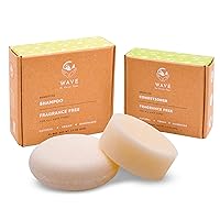 Extra Sensitive Unscented Shampoo And Conditioner Bars - naturally vegan shampoo bar for men and women with Conditioner Bar - Suitable for all ages and hair types- travel size shampoo and Conditioner