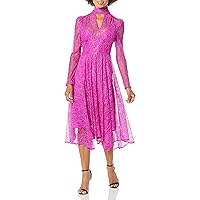 BCBGMAXAZRIA Women's Asymmetrical Lace Cutout Dress