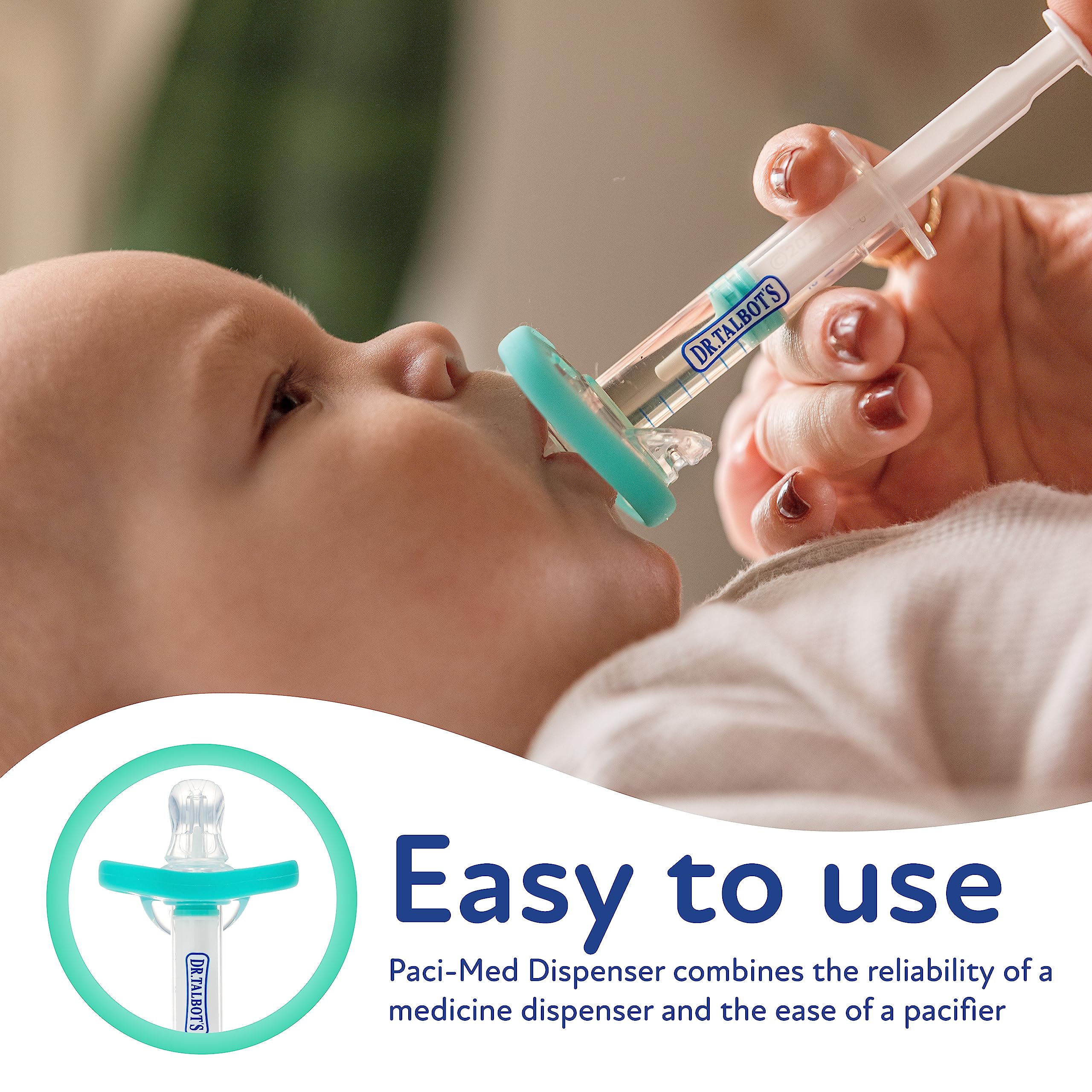 Dr. Talbots Paci-Med Baby Medicine Dispenser - 5ml - BPA-Free - 0+ Months