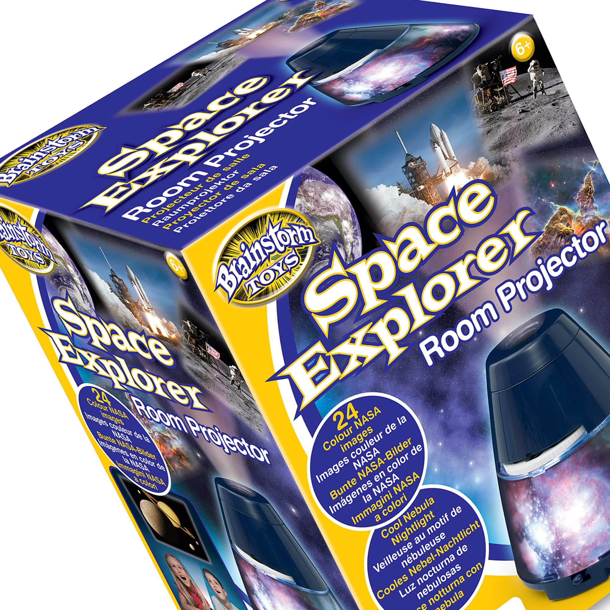 Brainstorm Toys: Space Explorer Room Projector - 24 Nasa & Hubble Spacecraft Images, Nebula Nightlight, Kids Ages 6+