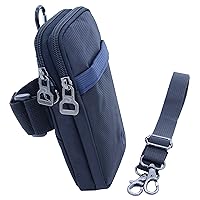 Cellphone Holder for Phone Under 161mm x 85mm x 15mm(with case) Sports Armband Running Belt Waist Pack 6.5 inch Crossbody Phone Pouch with Removable Shoulder Strap Blue