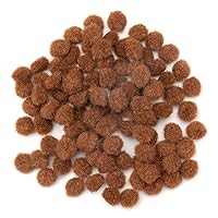 Cousin DIY Brown 1/2 inch Poms, 100 Pack