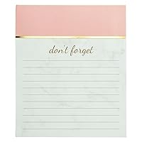 Graphique Blush Pink Jotter Notepad, Pad of Paper w/ 250 Tearable Ruled Pages, Elegant and Fun, Embellished with Gold Foil, Great for Kitchen Counters, Nightstands, Desks, and More, 4.5