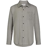 Calvin Klein Boys' Long Sleeve Woven Button-Down Shirt