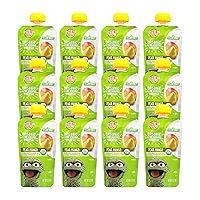 Organic Kids Snacks, Sesame Street Toddler Snacks, Organic Fruit Yogurt Smoothie for Toddlers 2 Years and Older, Pear Mango, 4.2 oz Resealable Pouch (Pack of 12)