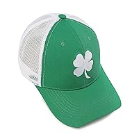 St Patricks Day Hat Clover Trucker Hat Green Clover Baseball Cap Irish Hats St Patrick Accessories