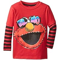 Sesame St Boys' Elmo Long Sleeve Twofer T-Shirt
