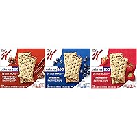 Special K Pastry Crisps SimplyComplete Variety Pack of 3, 100 Low Calorie Snack, Toaster Breakfast Bars, Blueberry, Strawberry, Brown Sugar, 1 of each Box