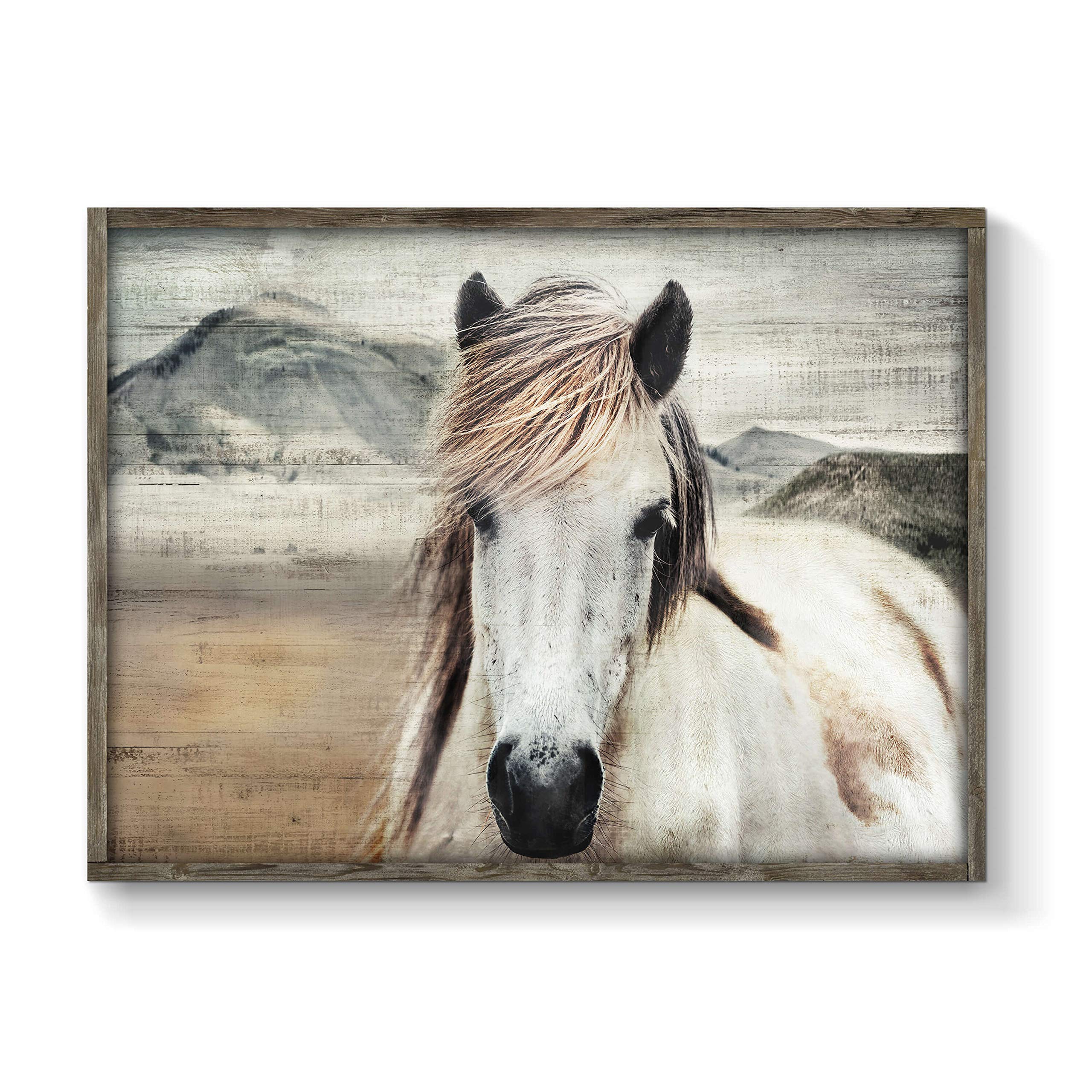 Mua Horse Framed Picture Wall Art: Vintage Western Mountain ...