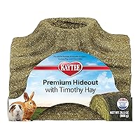 Kaytee Premium Timothy Treat Hideout For Pet Rabbits, Guinea Pigs, and Chinchillas, Large