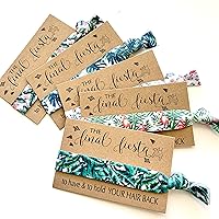 Final Fiesta Bachelorette Hair Tie Favors, Bachelorette Survival Kit Gifts (Assorted Palm Prints)