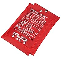 Fire Blanket, Fiberglass Survival Gear for Outdoor Situations, Emergency Retardant Blanket with Fire Suppression Proprieties, Easy to Use, Ideal for Home Safety Kit, Survival Kit, Trekking Kit
