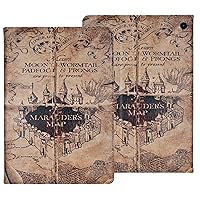 Case for Amazon Kindle Fire HD 8 & 8 Plus Tablet (12th/10th Generation, 2022/2020 Release), PU Leather Folding Stand Shell Shockproof TPU Cover, Marauder's Map Vintage