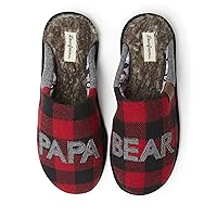 Dearfoams Men's Gifts for Dad Funny Fathers Day Papa Bear Slipper