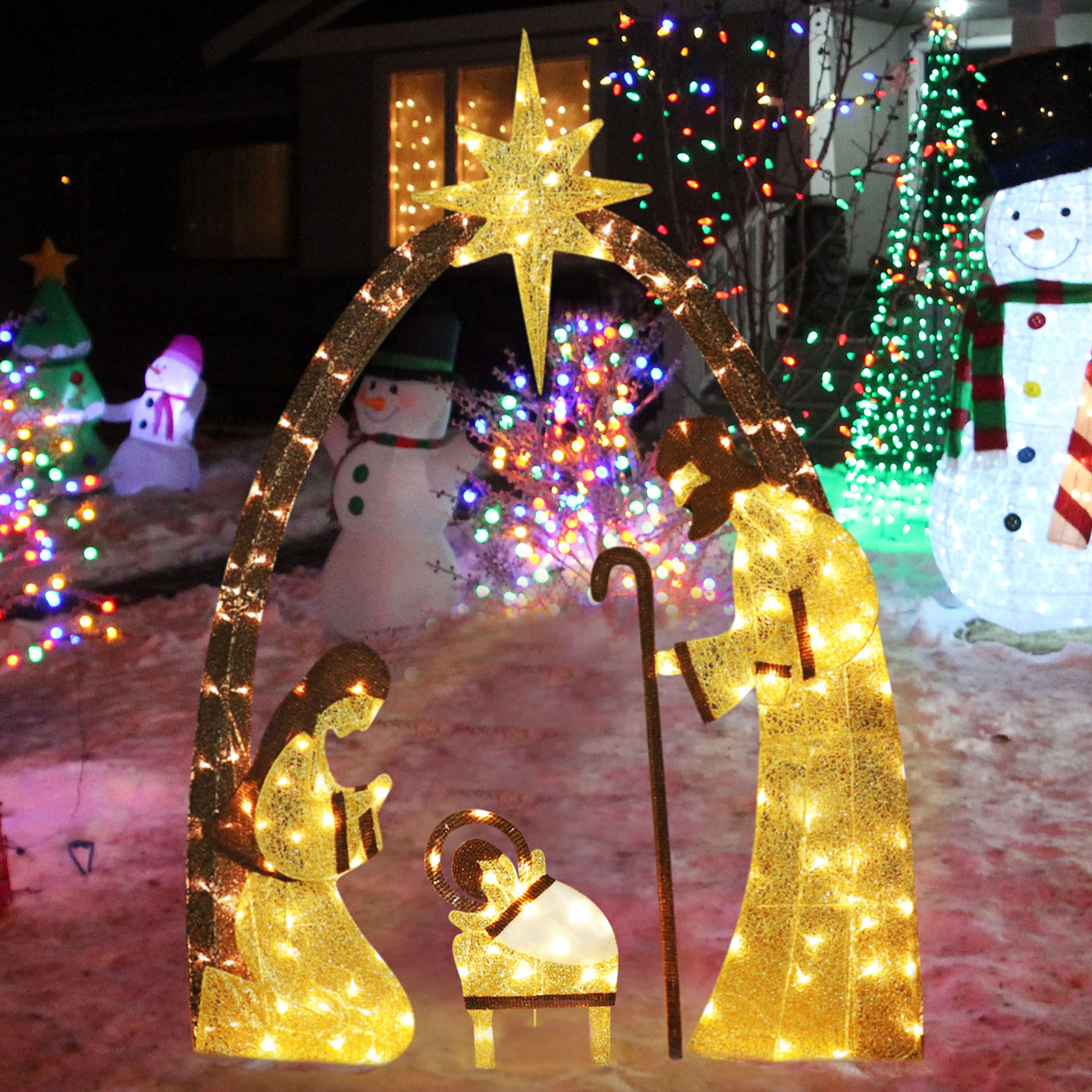 Mua VEIKOU Lighted Outdoor Nativity Scene Christmas Decoration for ...