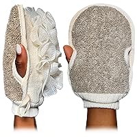 Exfoliating Mitt Shower Loofah, Double-Sided Exfoliating Glove, Loofah Exfoliating Body Scrubber for Smooth Skin, Exfoliator Bath Sponges for Shower, Lufas for Men & Women.