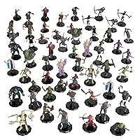 28 Paintable Fantasy Mini Figures- All Unique Designs- 1 Hex-Sized  Compatible with DND Dungeons and Dragons & Pathfinder and RPG Tabletop  Games