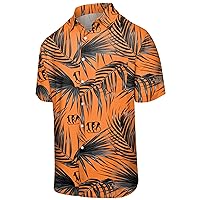 Men's NFL Team Logo Floral Aloha Tropical Button Up Shirt