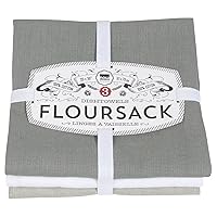 Now Designs Floursack Kitchen Dish Towels, 20 x 30in, London/White/Grey, 3 Count