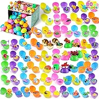 JOYIN 80 Sets Prefilled Easter Eggs with Novelty Toys, 78pcs Colorful Easter Eggs with 2pcs Golden Eggs for Easter Eggs Hunt, Easter Basket Stuffers/Fillers, Easter Theme Party Favor