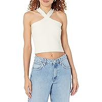 The Drop Women's Zaire Cropped Cross-Front Sweater