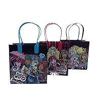 Birthday Goodies Gift Favor Bags Party Supplies - 12 Pieces (Monster High - Black)