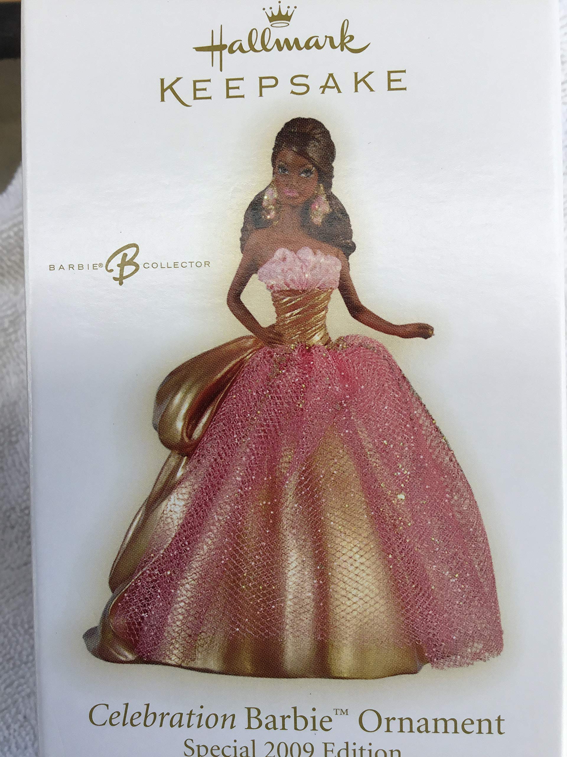 QXI1352 Celebration Barbie Special 2009 Hallmark Ornament Edition inspired by Holiday Barbie Doll African American