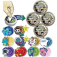 Crazy Aaron's Putty Mini Tins Lost Treasure Guardians Peel to Reveal Putty and Charms (Collect All 10) Gift Set Party Bundle - 4 Pack (.47oz Each) *Items are Assorted and May Contain Duplicates